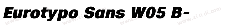 Eurotypo Sans W05 B字体转换